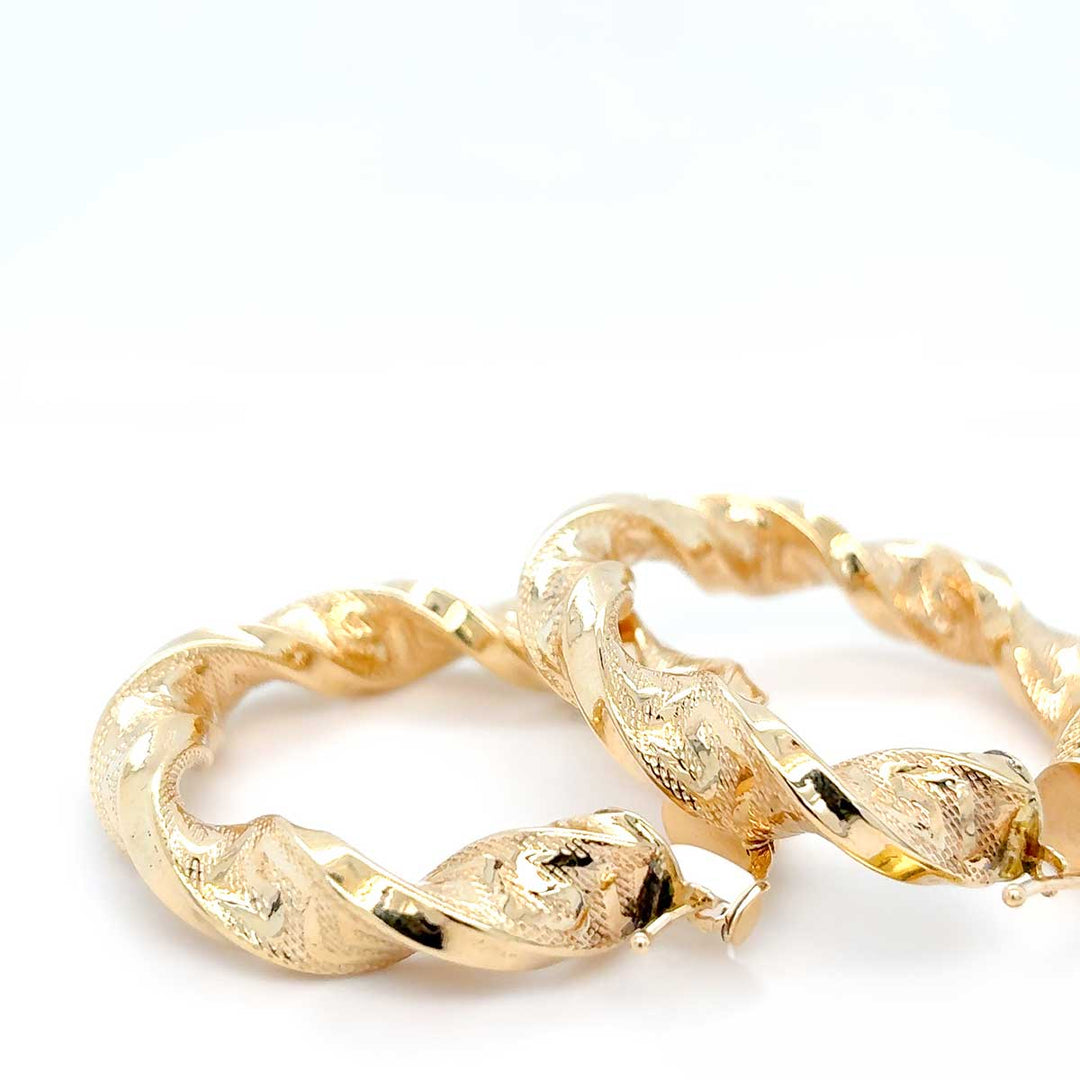 Creolen 585 Gelbgold, 45 mm