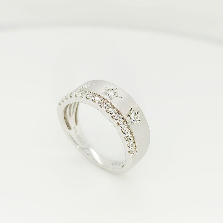 Damenring Platin 950 mit 0,30 ct Brillanten in Sternfassung