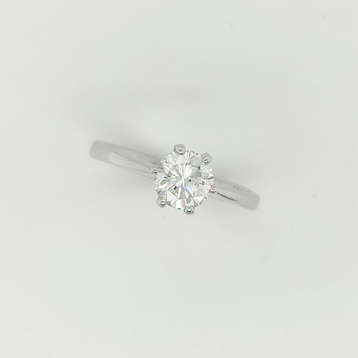 Solitär-Ring 750 Weißgold mit 0,85 ct Brillant