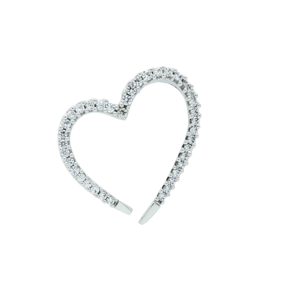 Herzanhänger 585 Weißgold Diamant 0,22 ct W-SI/F