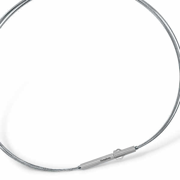 Collier Edelstahlseil mit Druckknopfschließe