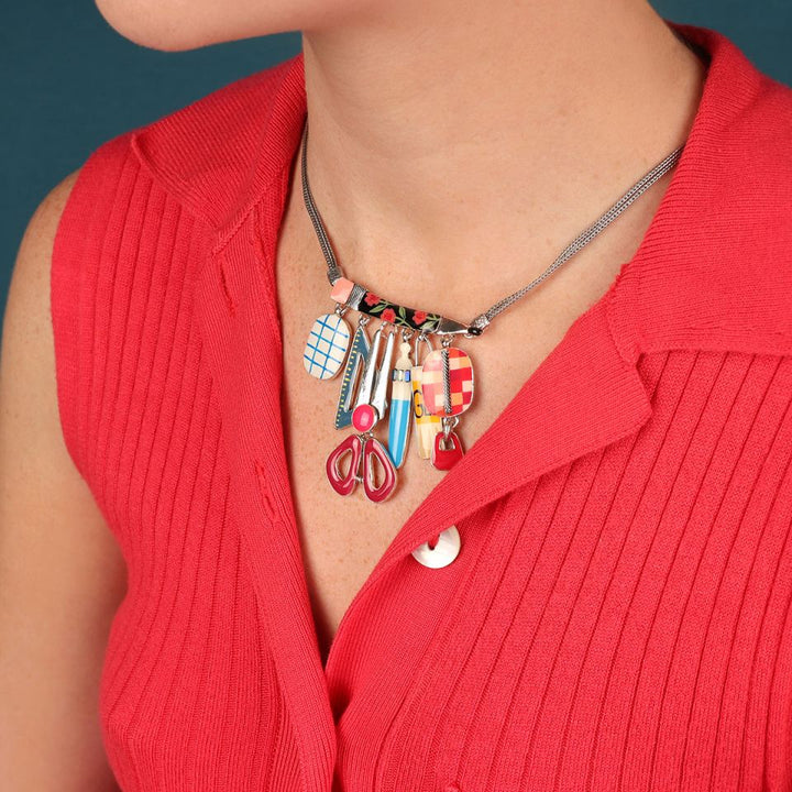 Taratata Halskette Gomme – Bunte Statement-Kette mit handgemalten Mustern
