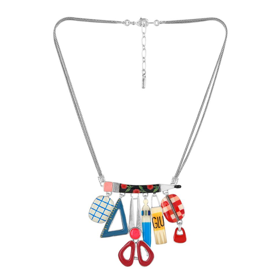 Taratata Halskette Gomme – Bunte Statement-Kette mit handgemalten Mustern