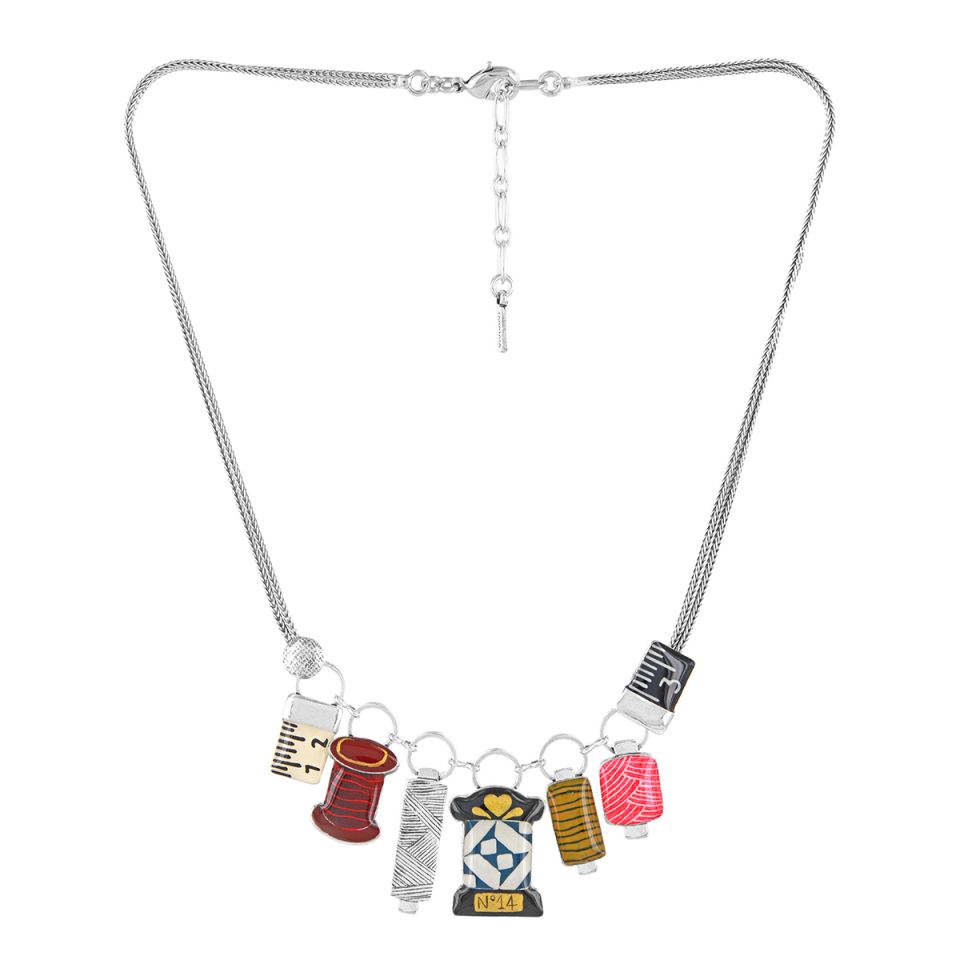 Taratata Halskette Ruban – Bunte Statement-Kette mit handgemalten Mustern