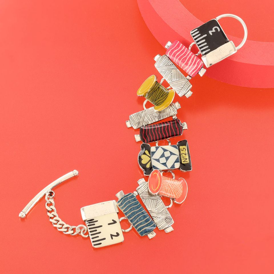Taratata Armband Ruban – Buntes Statement-Armband mit handgemalten Mustern