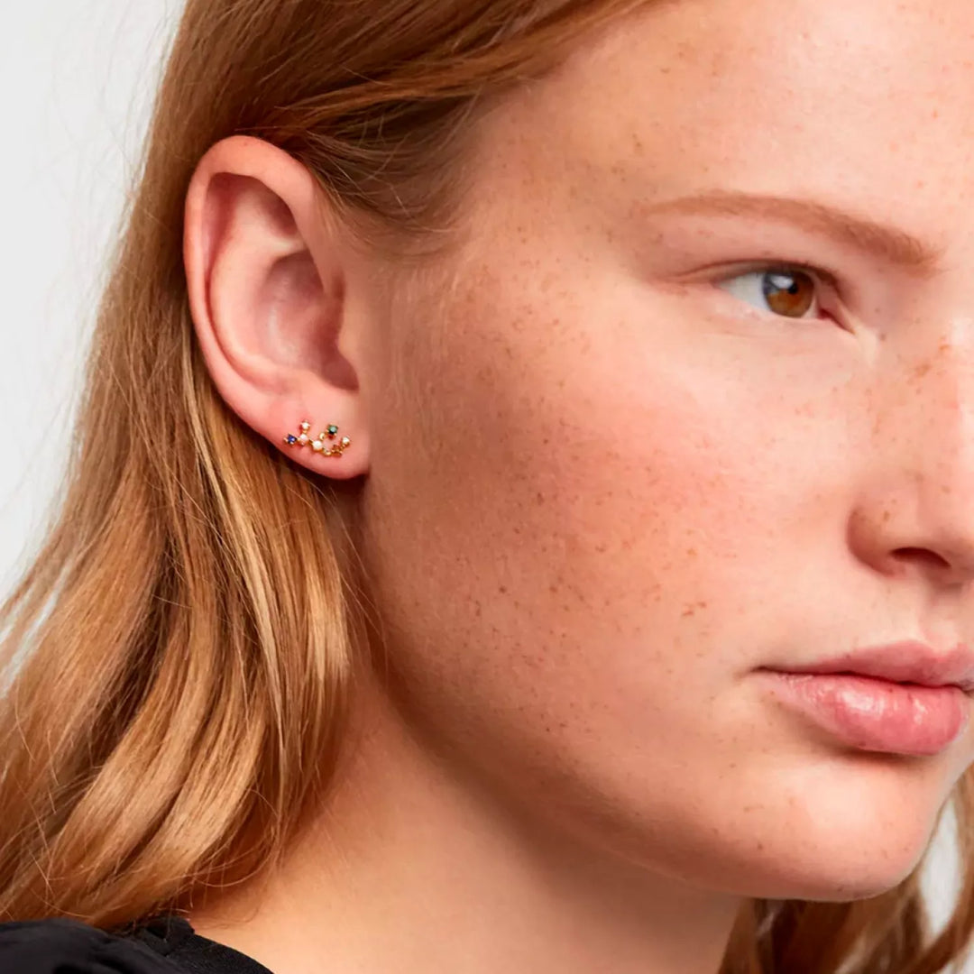 Ohrringe Jungfrau, Sterlingsilber, vergoldet