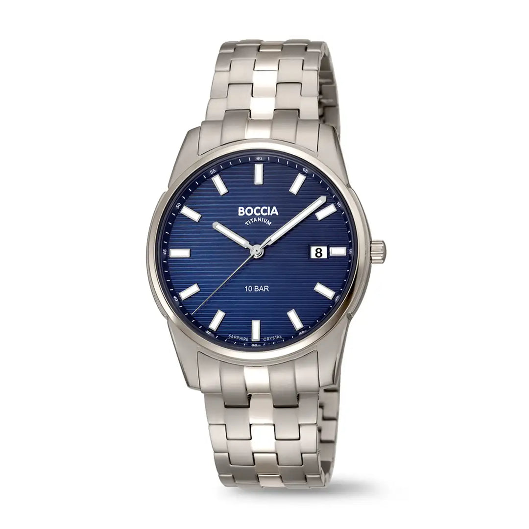 Boccia Titanium Herrenuhr 3686-01 – Sportliche Quarzuhr 38 mm Titanband