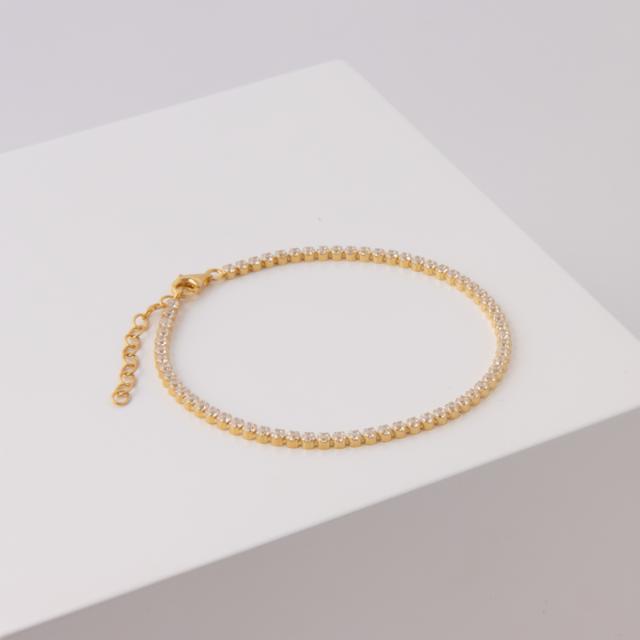 Armband ELNANOR 17 + 3 cm Sterlingsilber vergoldet