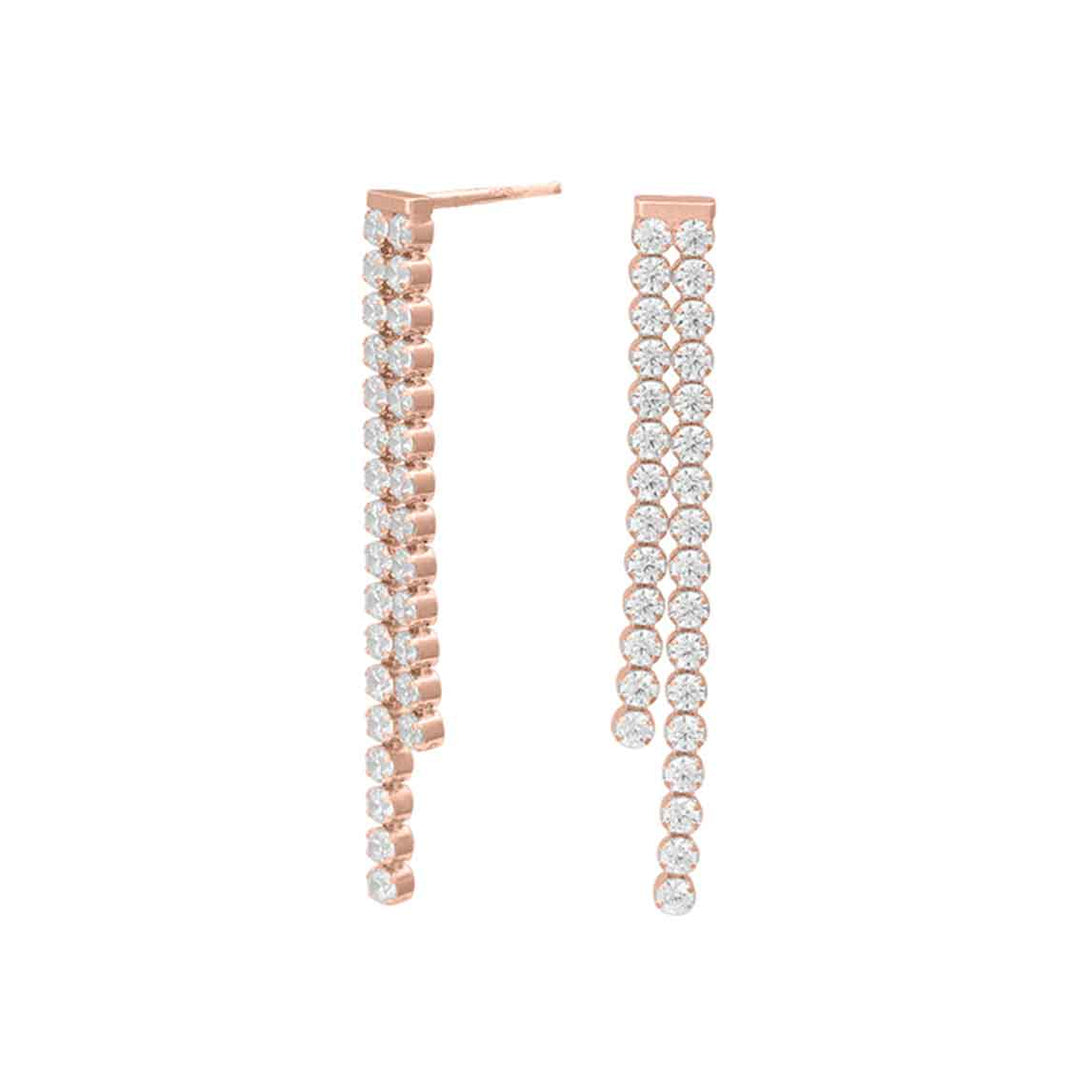 Ohrringe ELNANOR 41 mm, Sterlingsilber rosévergoldet