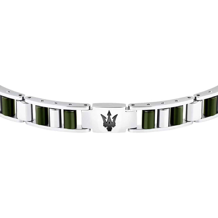 Maserati Herrenarmband, Edelstahl, Keramik grün