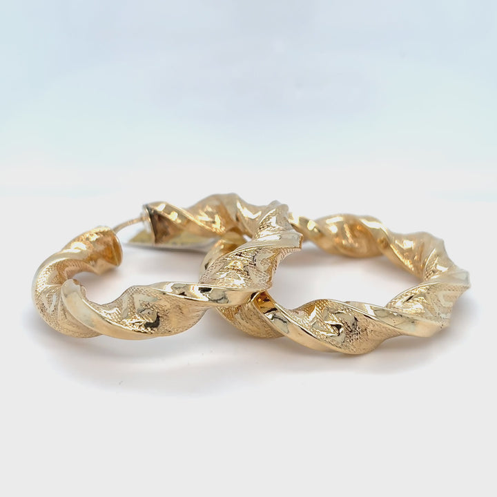 Creolen 585 Gelbgold, 45 mm