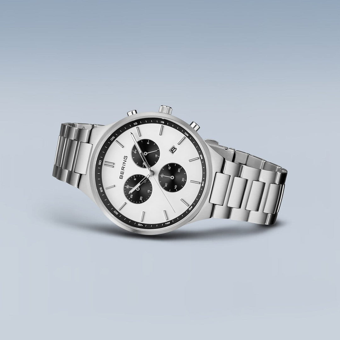 Bering Titan Chrono Silber 11743-704 | Ultraleicht & Chronograph