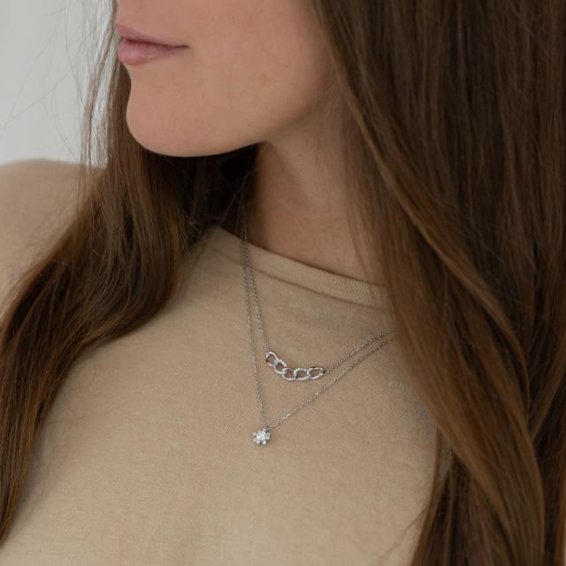 Halskette JOYNOR Sterlingsilber, Blumenmotiv