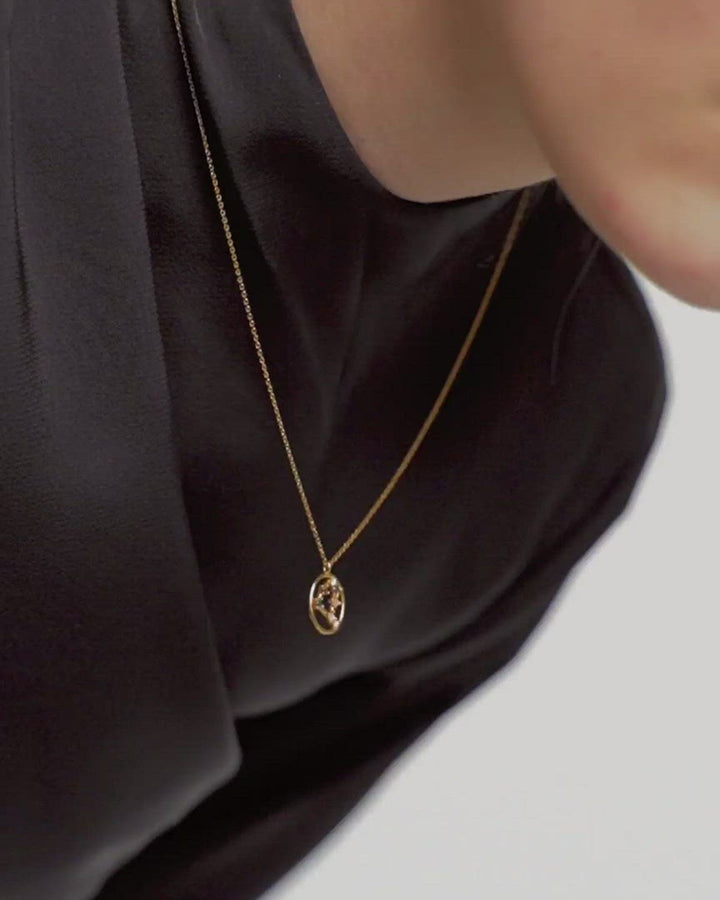 Halskette Steinbock, Sterlingsilber vergoldet