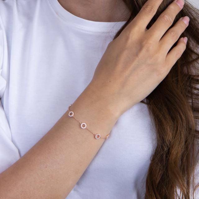 Armband ANNANOR 6mm Sterlingsilber rosé vergoldet