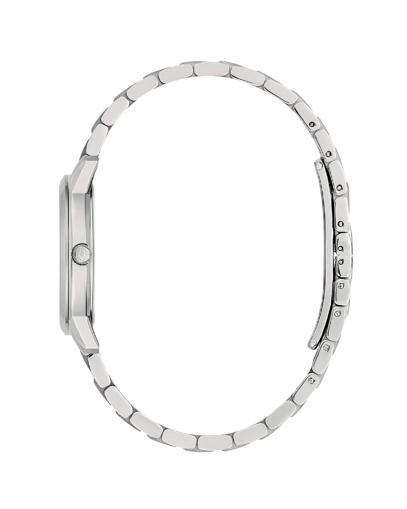 Bulova Classic 96M165 Damenuhr - Edelstahl mit Datum & weißem Zifferblatt