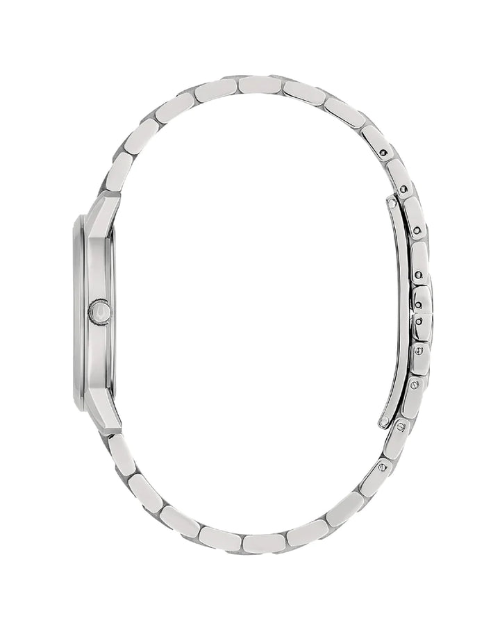 Bulova Classic 96M165 Damenuhr - Edelstahl mit Datum & weißem Zifferblatt