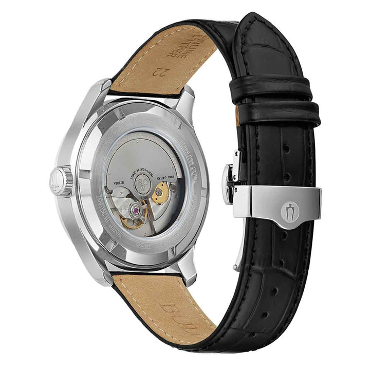 Bulova Wilton GMT 96B385 Automatik - Herrenuhr mit zwei Zeitzonen & Glasboden