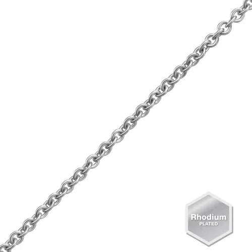 Halskette Sterlingsilber rhodiniert 45 cm | 1,2 mm Ankerkette