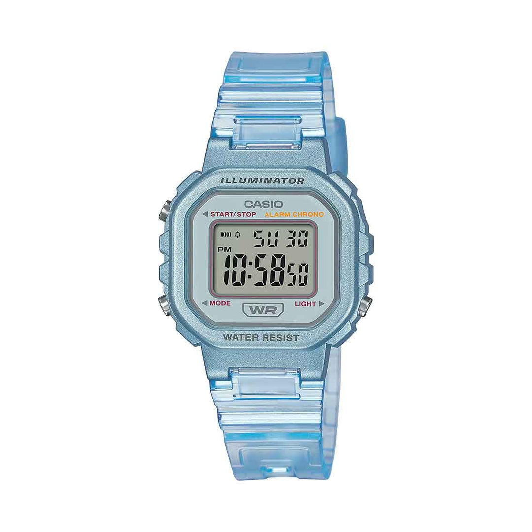 Casio LA-20WHS-2A Illuminator Pop Damenuhr - Retro Digital Armbanduhr mit LED-Beleuchtung