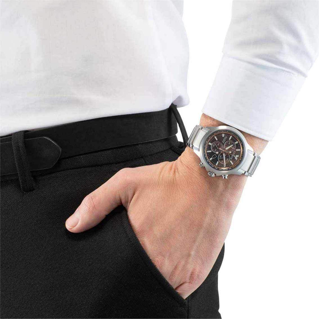 Citizen Herrenuhr Super Titanium AT2470-85H Chronograph - My Fine Jewellery