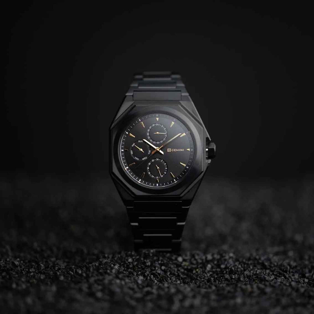 Gemini Herrenuhr Edelstahl Schwarz Ferro Royal