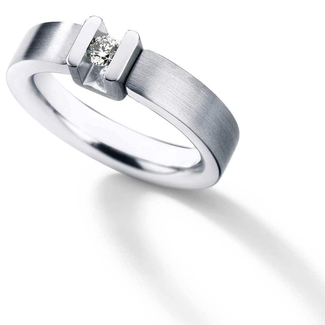 Humphrey Diamantring CUBE 4,5 mm, Edelstahl - My Fine Jewellery