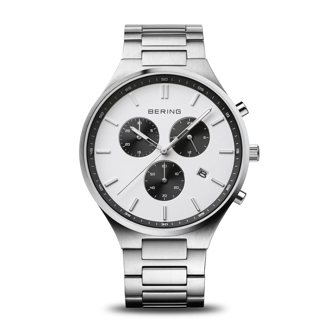 Bering Titan Chrono Silber 11743-704 | Ultraleicht & Chronograph