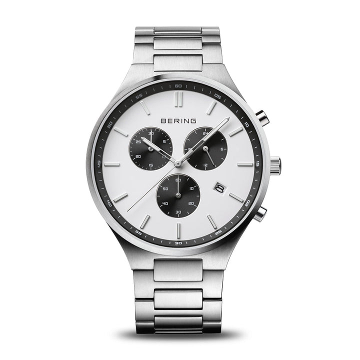 Bering Titan Chrono Silber 11743-704 | Ultraleicht & Chronograph