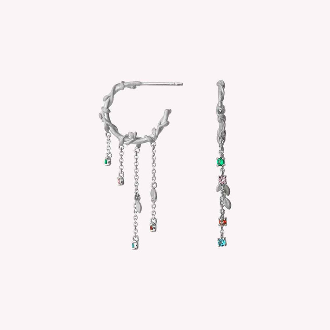 byBiehl Jungle Ivy Hoops mini colors Sterlingsilber Zirkonia bunt