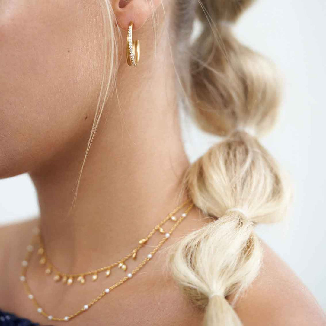 Halskette "Jungle Vine Sparkle" Sterlingsilber vergoldet