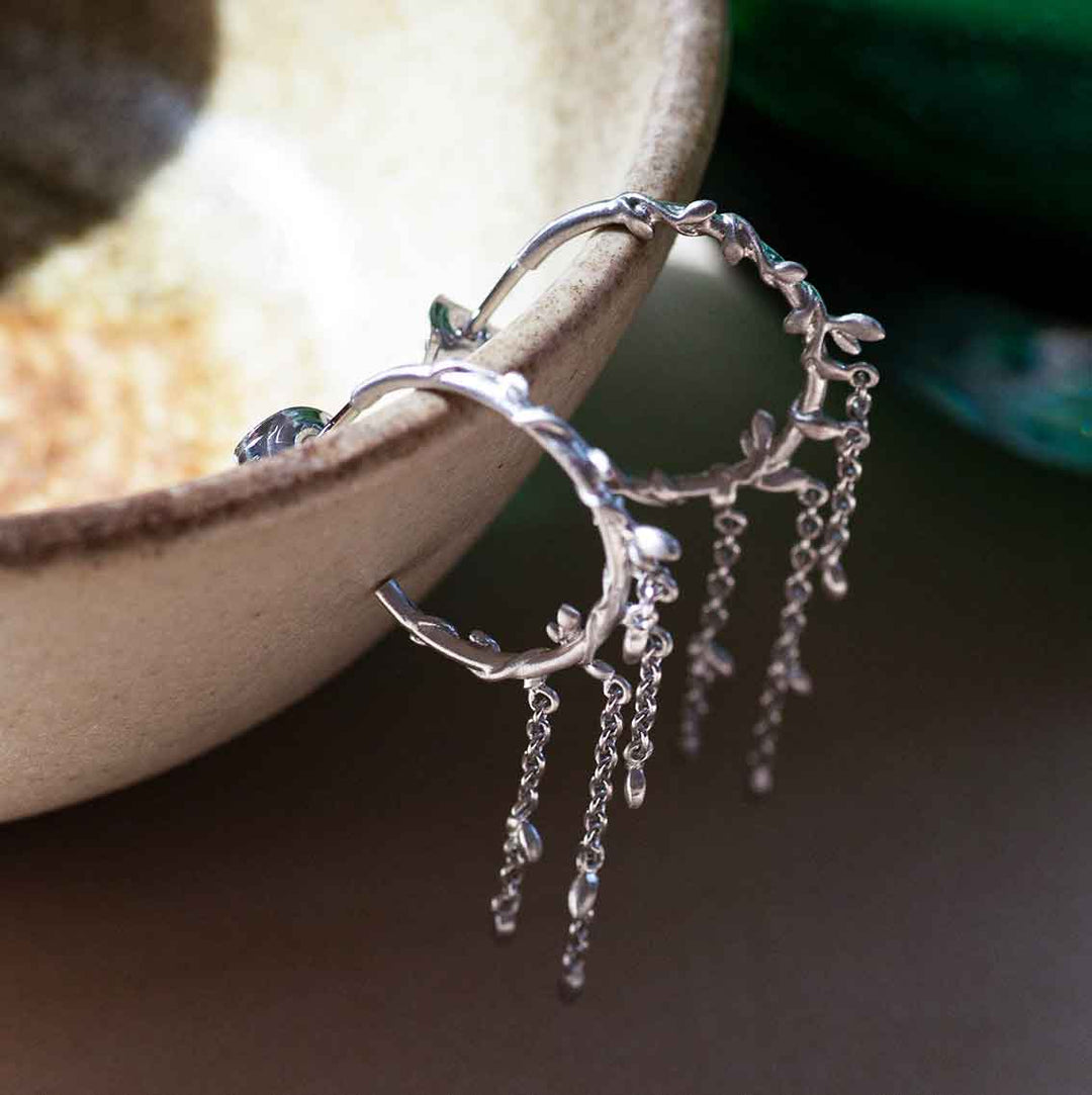 Ohrringe "Jungle Ivy Hoops" Sterlingsilber