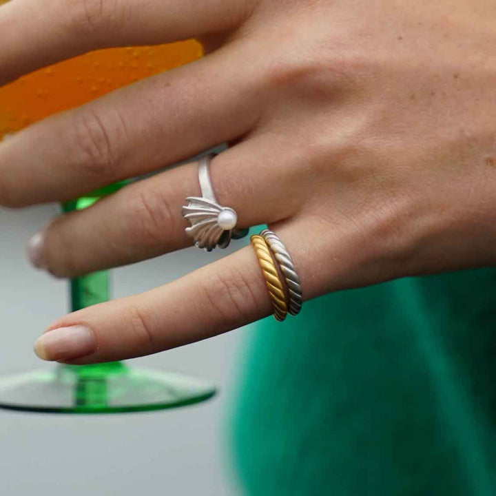 Ring "Seashell Band", Sterlingsilber