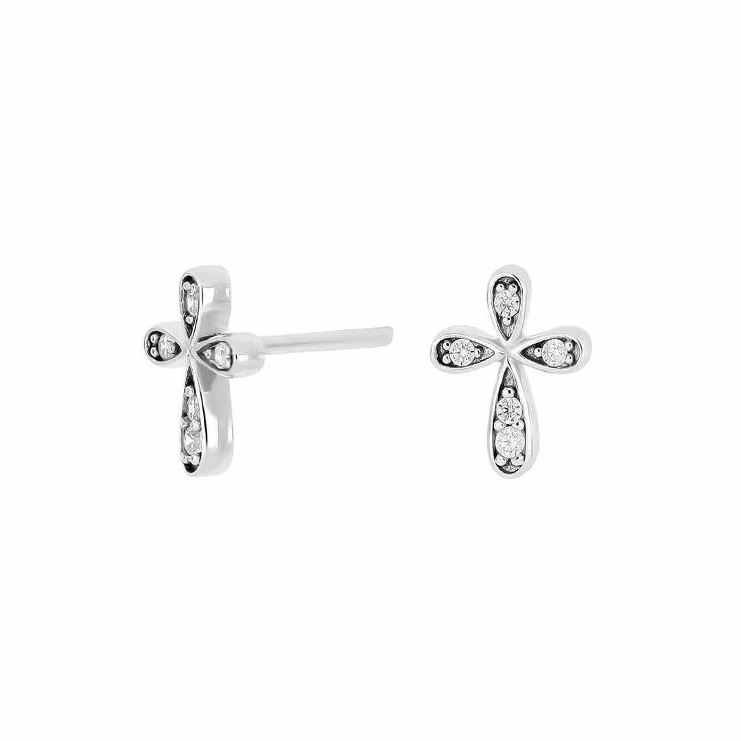 Rhodinierte Ohrringe HOLLYNOR 7 mm Silber - My Fine Jewellery