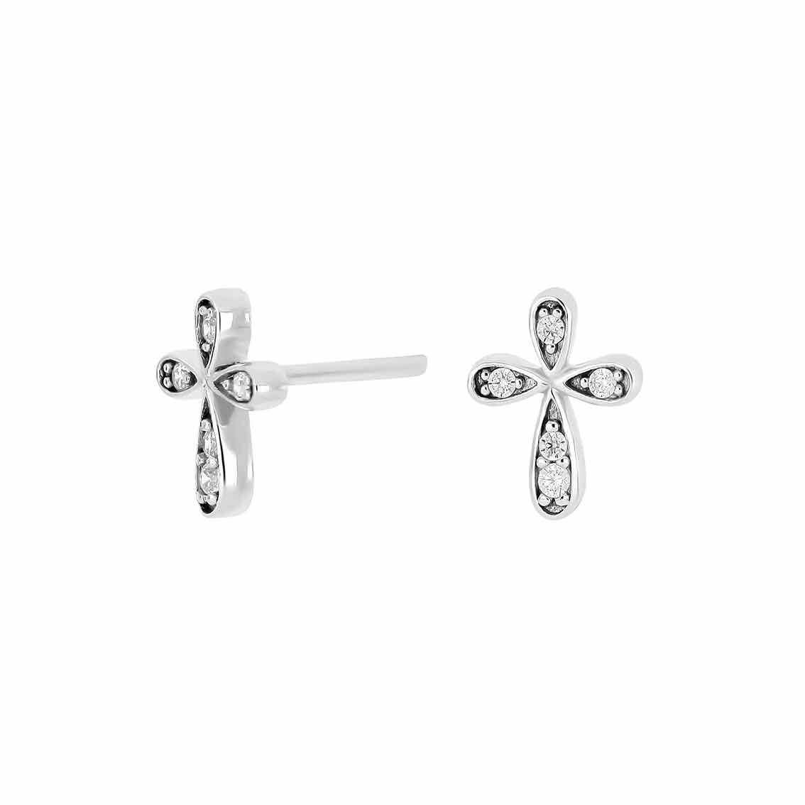 Rhodinierte Ohrringe HOLLYNOR 7 mm Silber - My Fine Jewellery