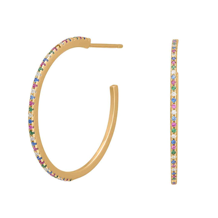 Ohrringe EZRANOR 28 mm, Sterlingsilber vergoldet