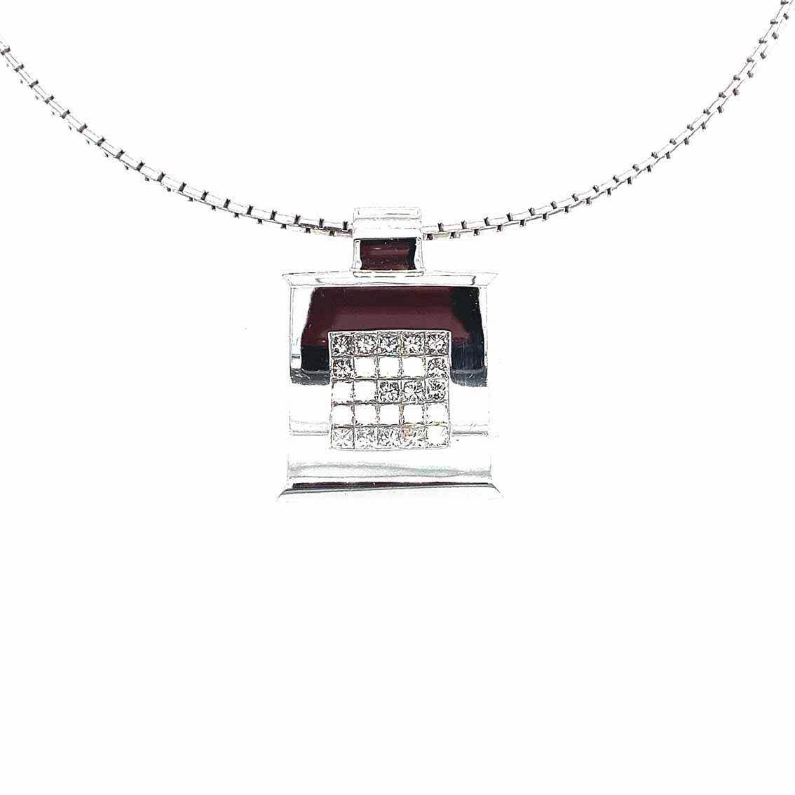 Anhänger Diamant/Weißgold, Halskette Weißgold - My Fine Jewellery