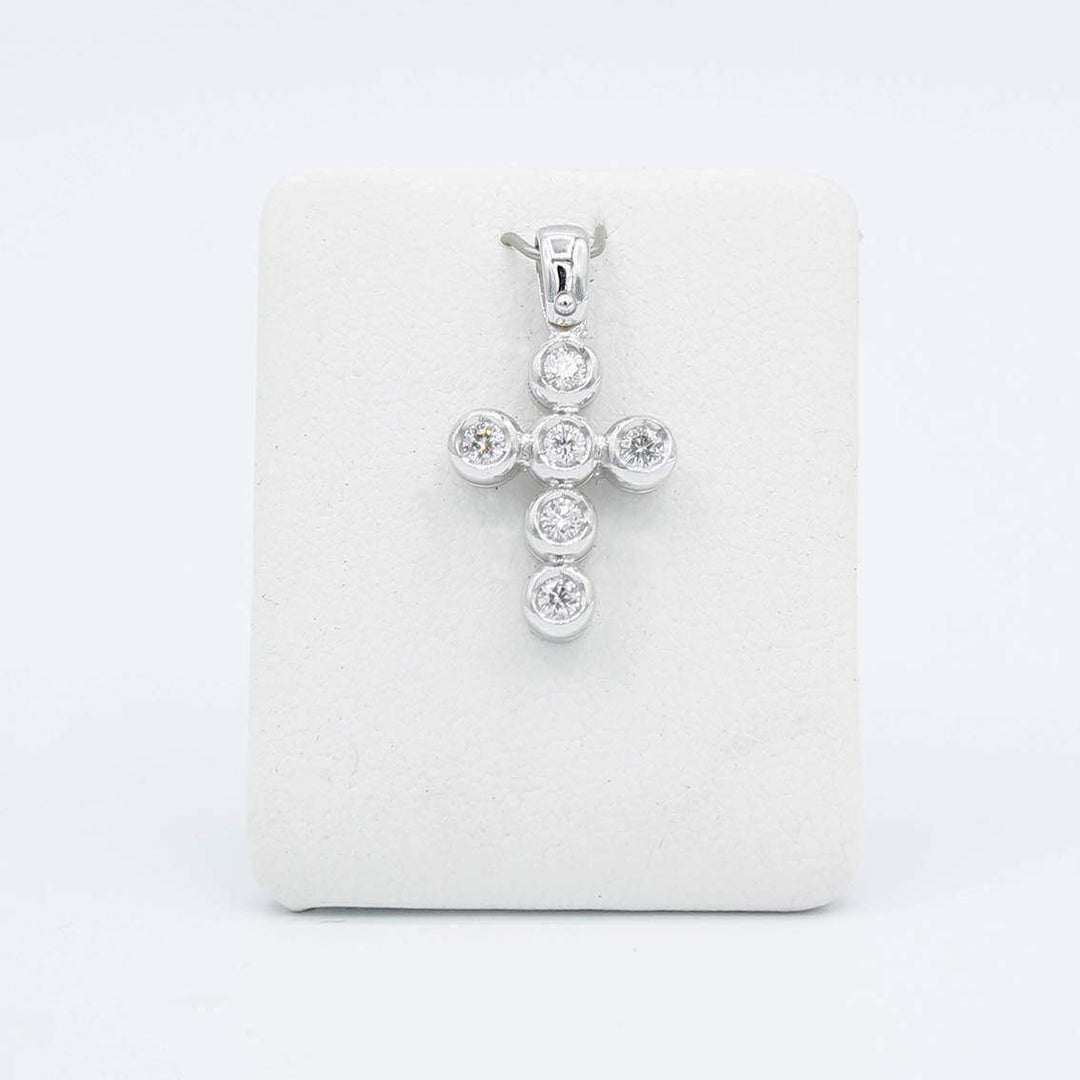 Kreuzanhänger Weißgold, Diamant - My Fine Jewellery
