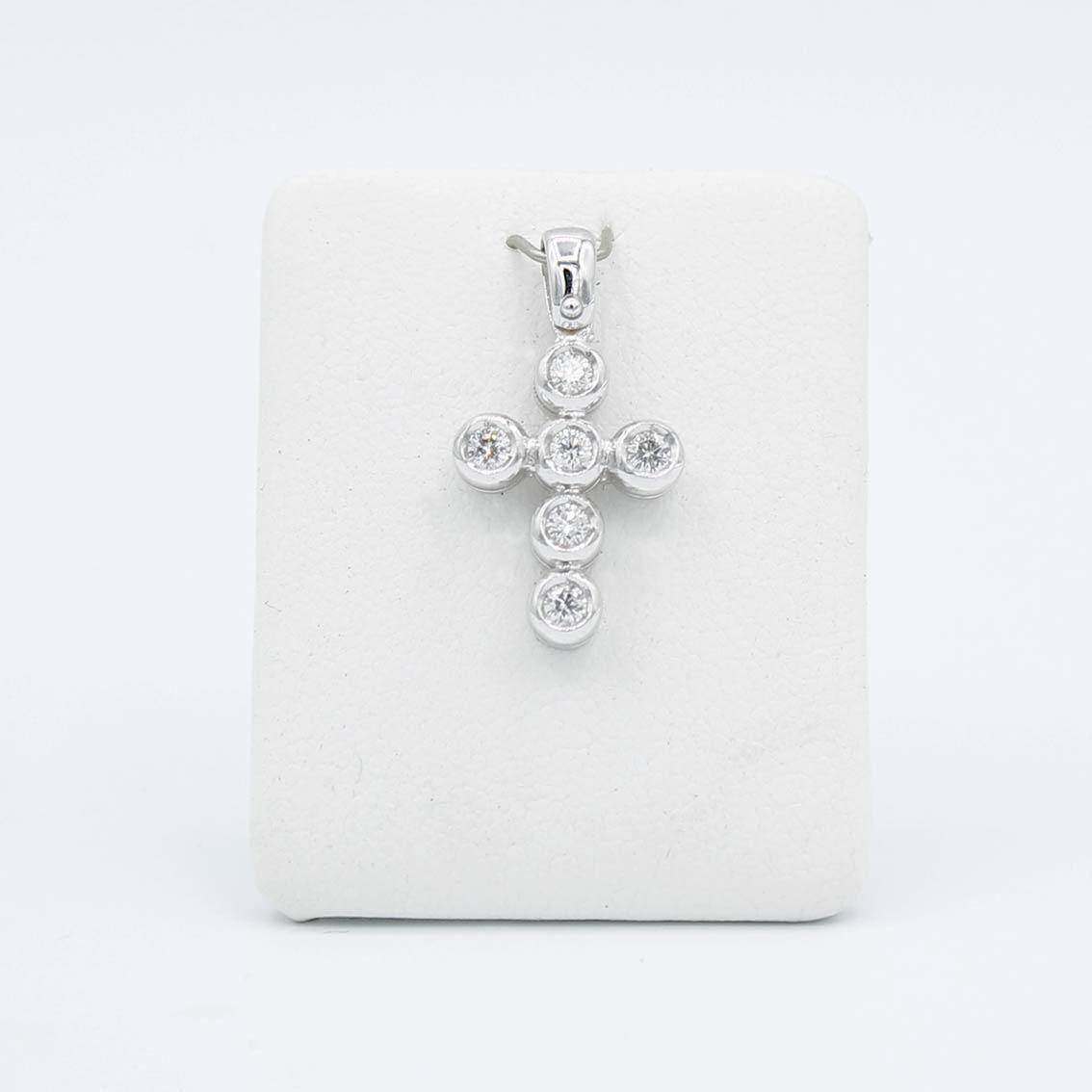 Kreuzanhänger Weißgold, Diamant - My Fine Jewellery