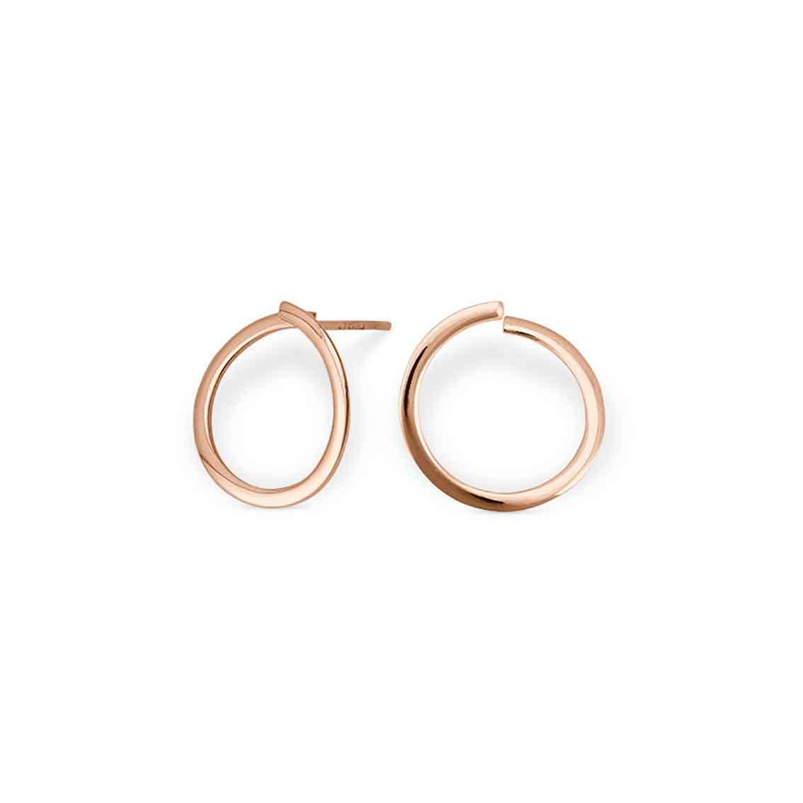 Nordahl Andersen rosévergoldete Ohrringe TWISTED52 FLAT 20mm - My Fine Jewellery