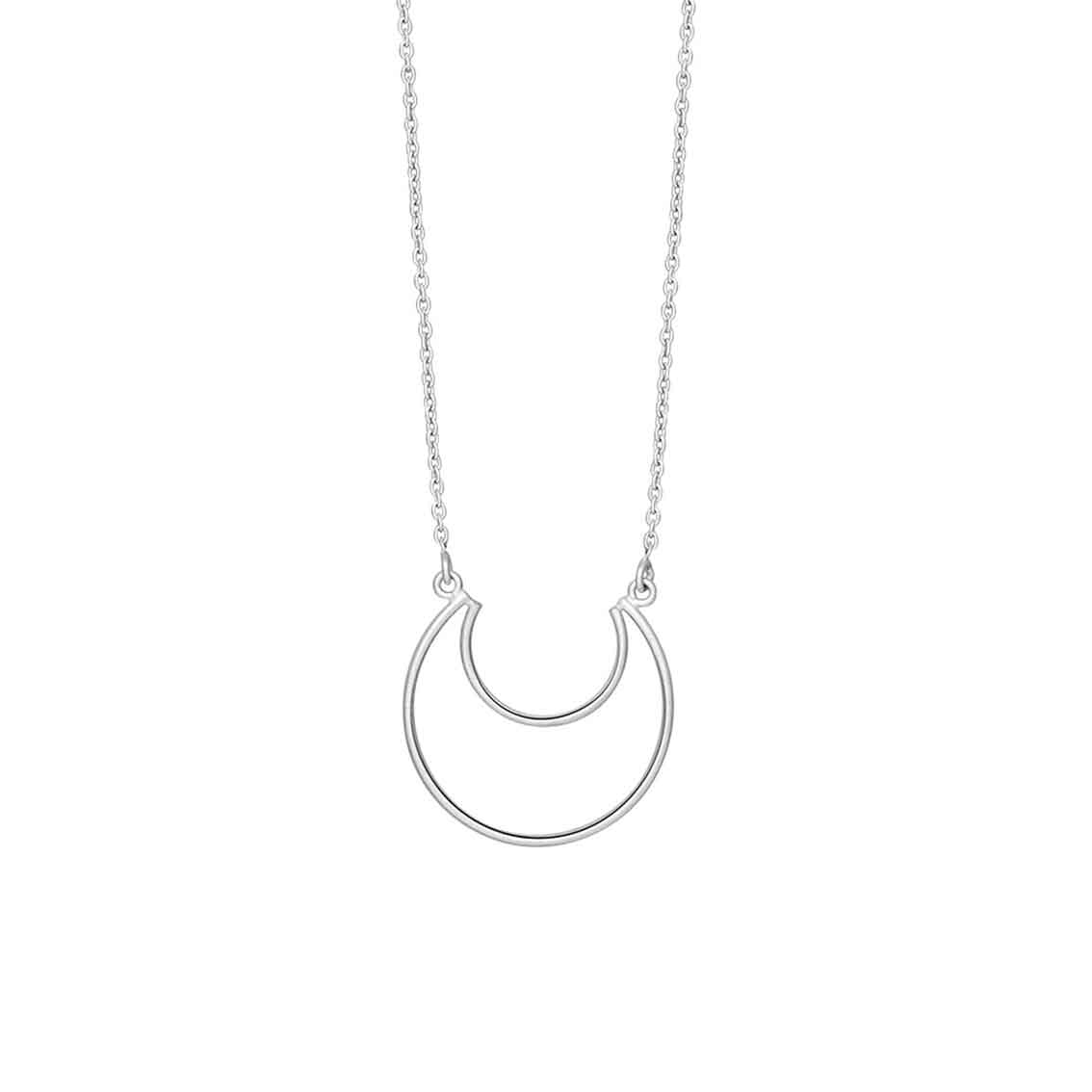 Nordahl Andersen rhodinierte Silber Halskette MOON52 24mm - 70cm