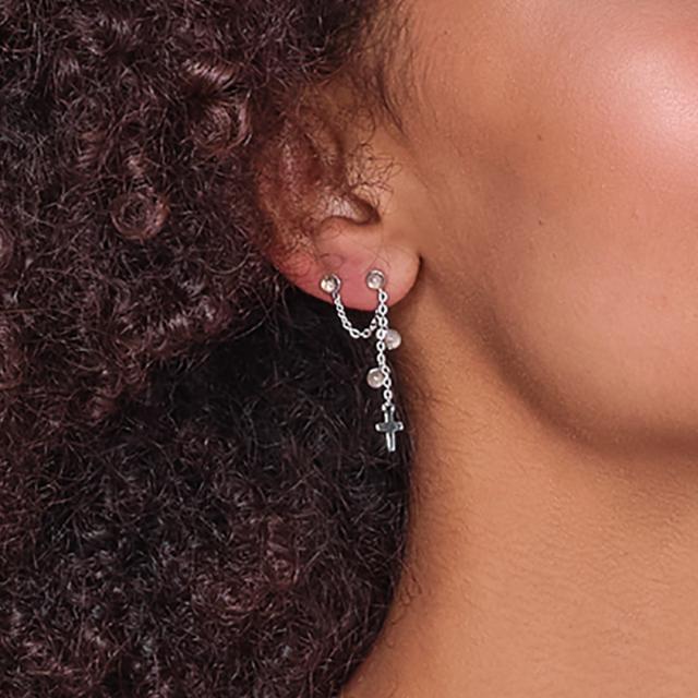 Ohrringe CROSS52 Sterlingsilber, 24 mm