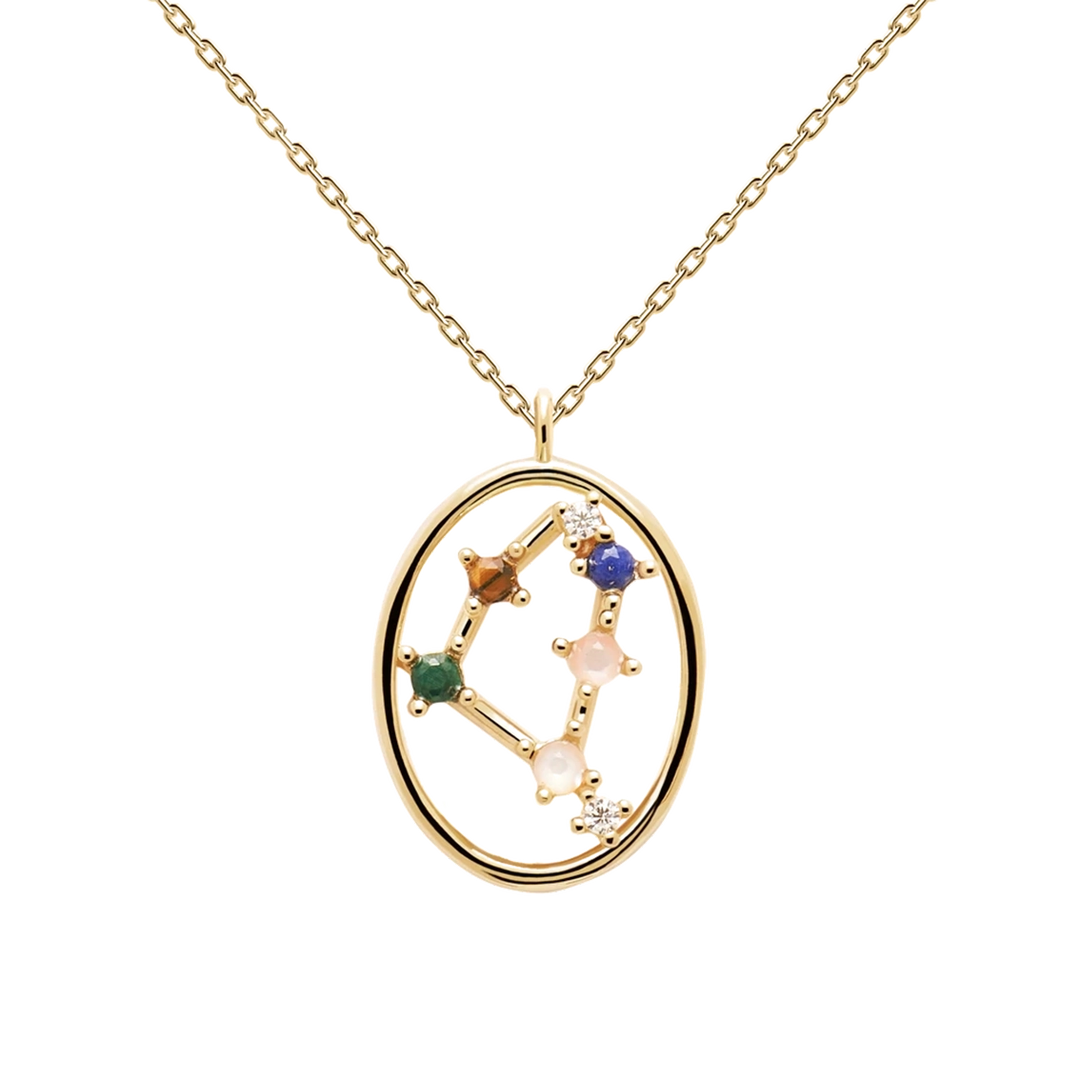 Halskette Steinbock, Sterlingsilber vergoldet