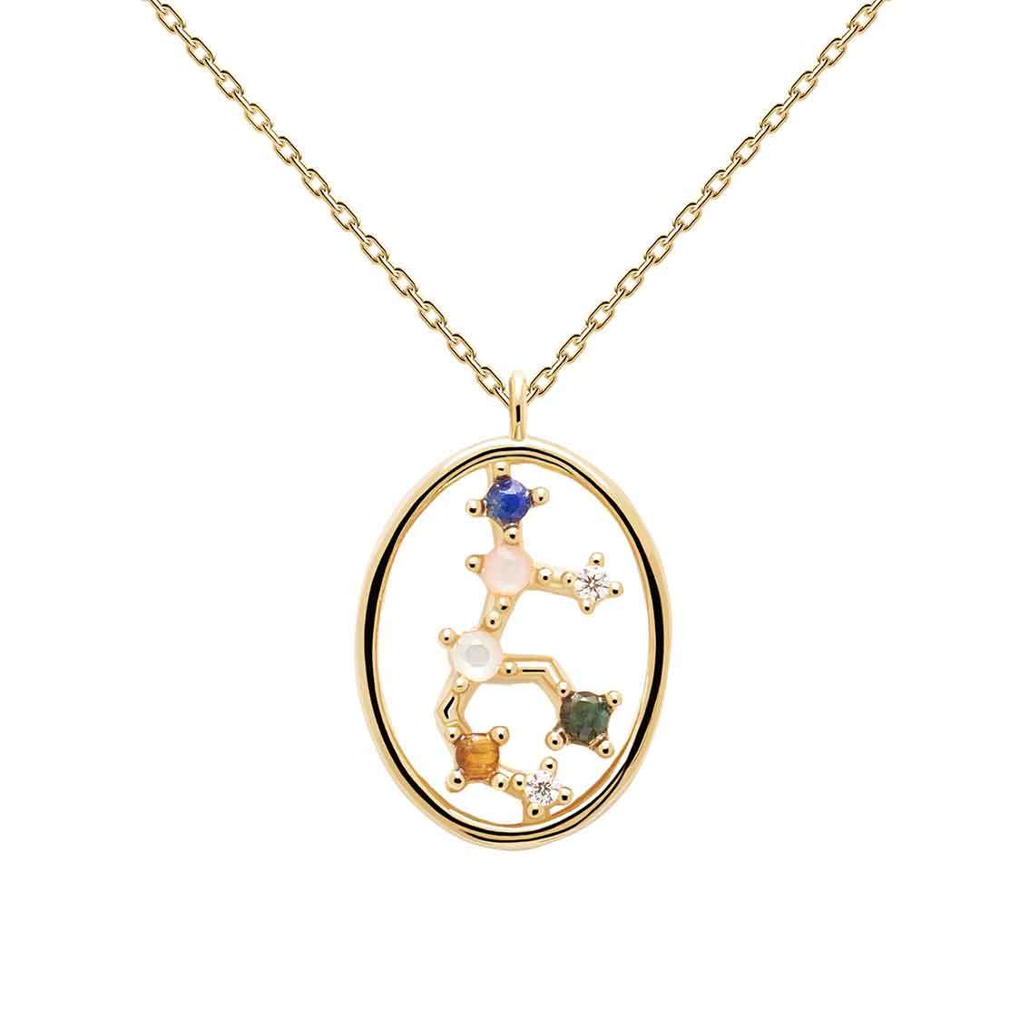 Halskette Jungfrau, Sterlingsilber vergoldet, Tierkreiszeichen - My Fine Jewellery