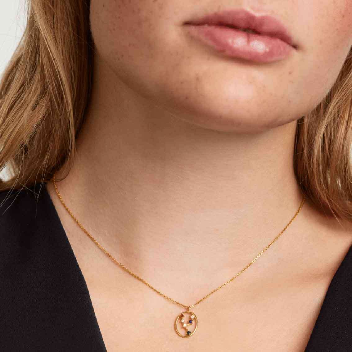 Halskette Stier, Sterlingsilber vergoldet, Tierkreiszeichen - My Fine Jewellery